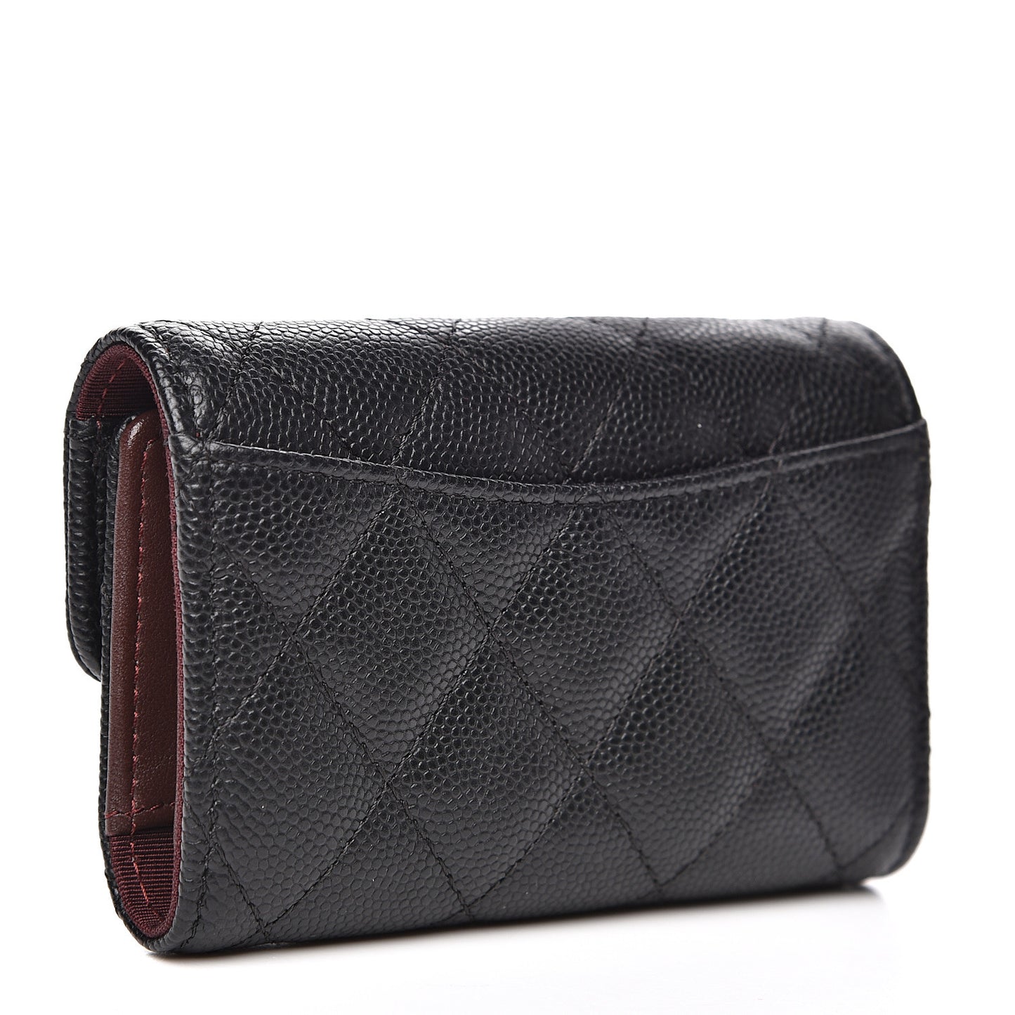 Caviar Quilted Classic 4 Key Holder Wallet Black