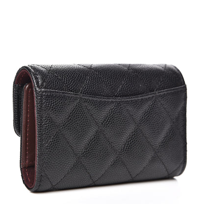 Chanel Caviar Quilted Classic 4 Key Holder Wallet Black 3 of 10