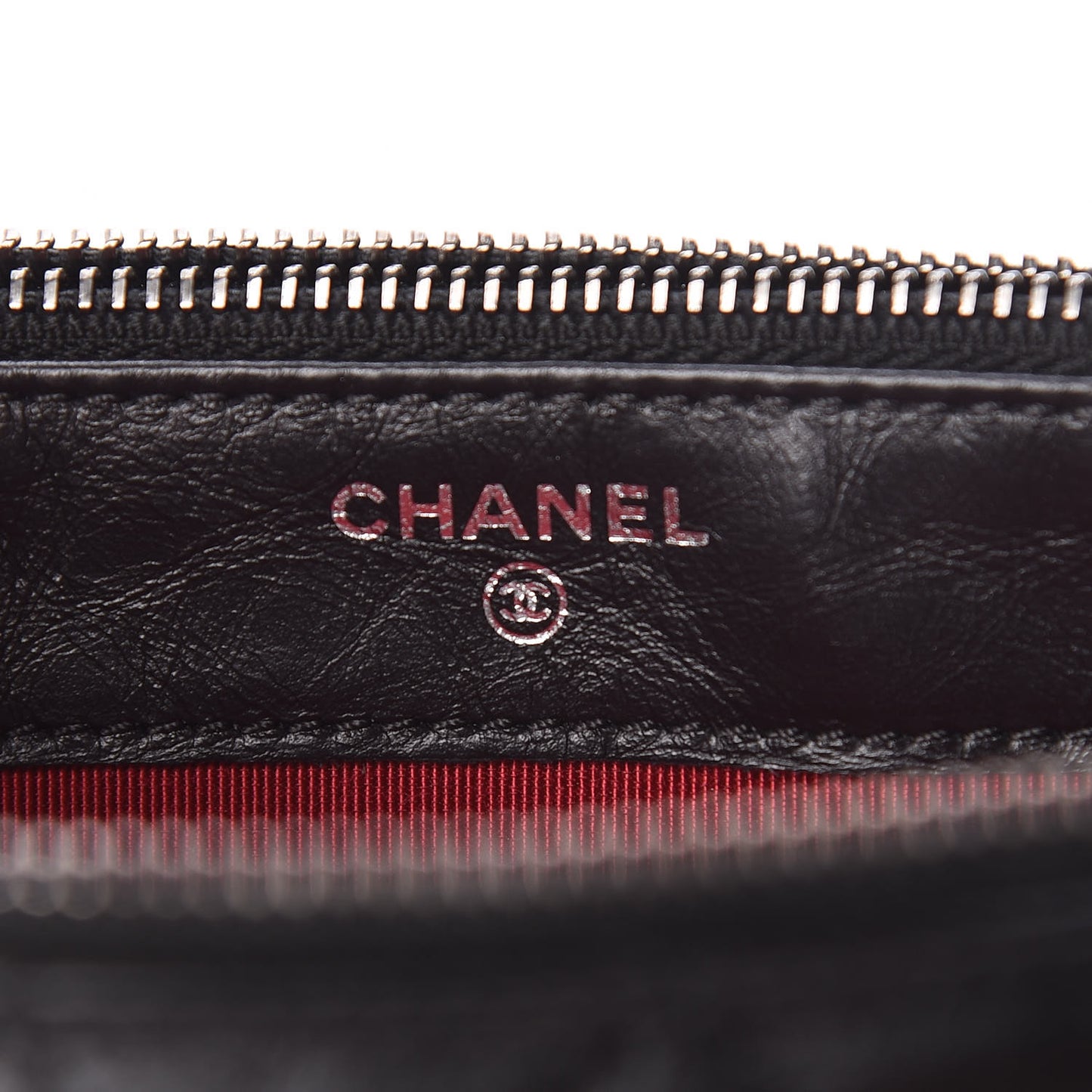 Aged Calfskin Quilted Small Gabrielle Clutch With Chain Black