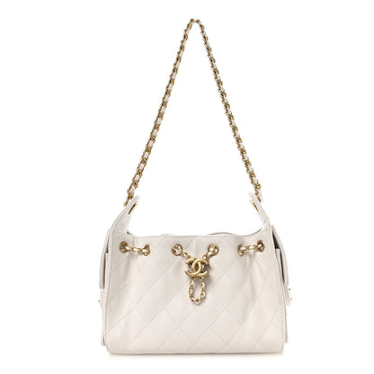 Chanel Caviar Quilted Mini Chanel 25 Handbag White 1 of 21