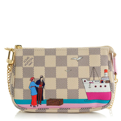 Louis Vuitton Damier Azur 2016 Christmas Animation Mini Pochette Accessories 1 of 7