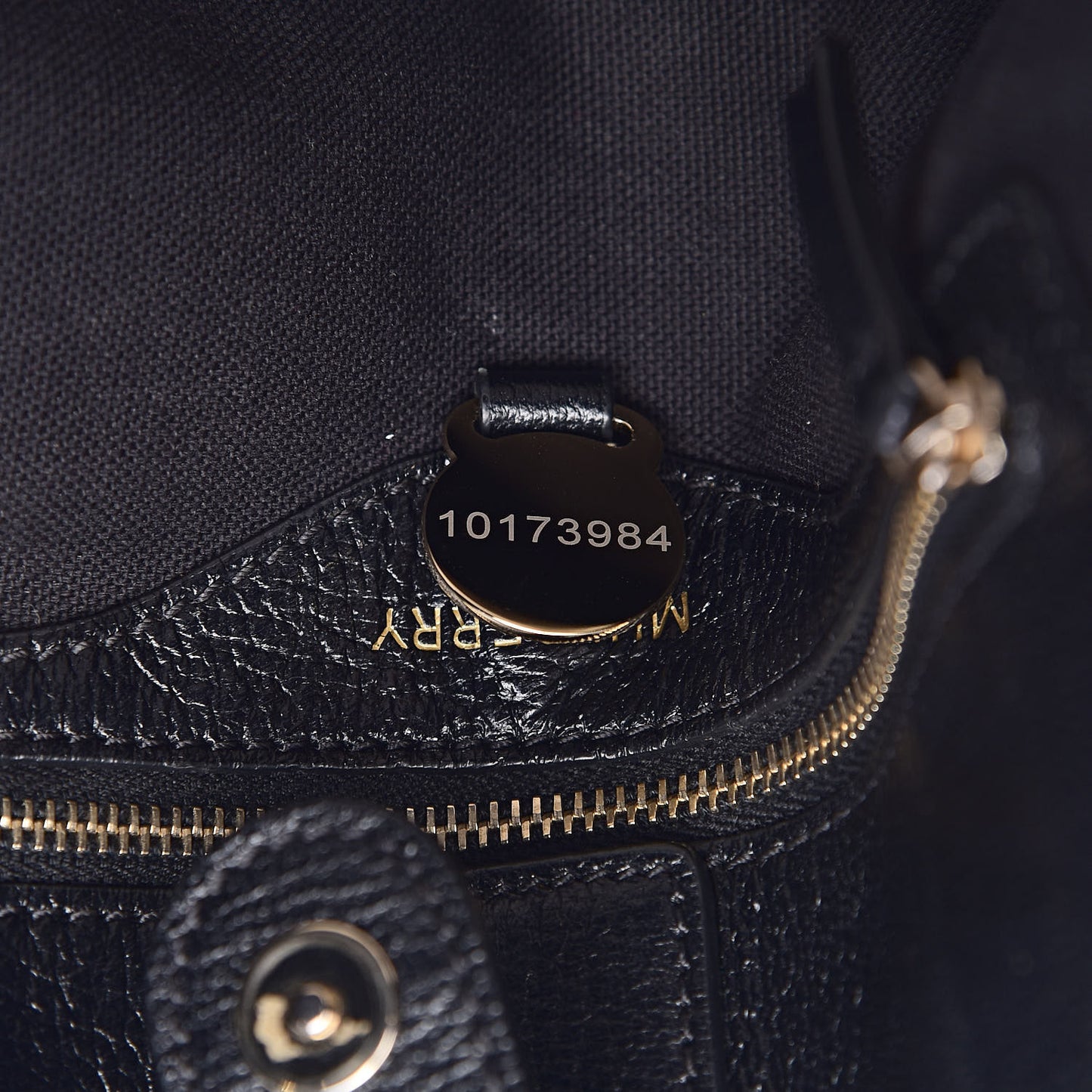 Shiny Goatskin Small Bayswater Double Zip Tote Black