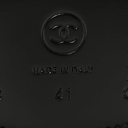 Chanel Aged Calfskin CC Ankle Boots 41 Black 7 of 9