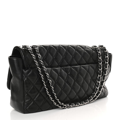 Chanel Lambskin Quilted Jumbo Coco Rain Flap Black 3 of 9