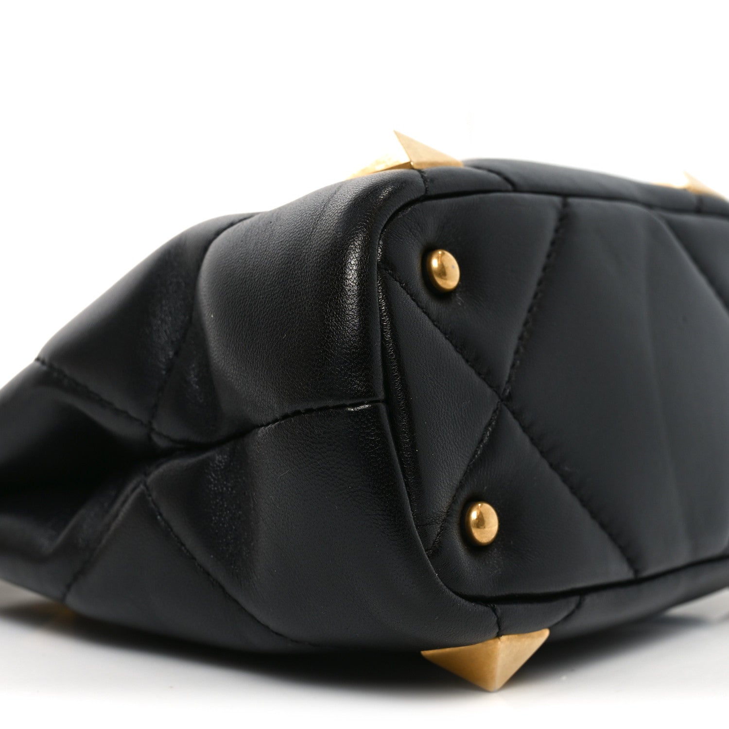 Valentino Garavani Nappa Mini Roman Stud The Handle Bag Black 8 of 9