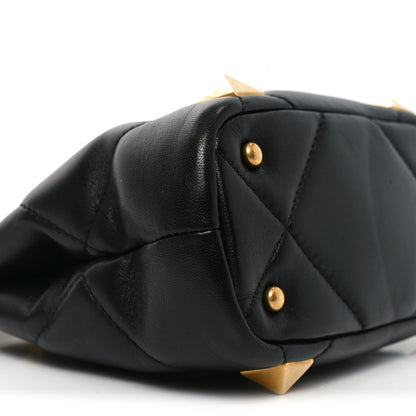 Valentino Garavani Nappa Mini Roman Stud The Handle Bag Black 8 of 9