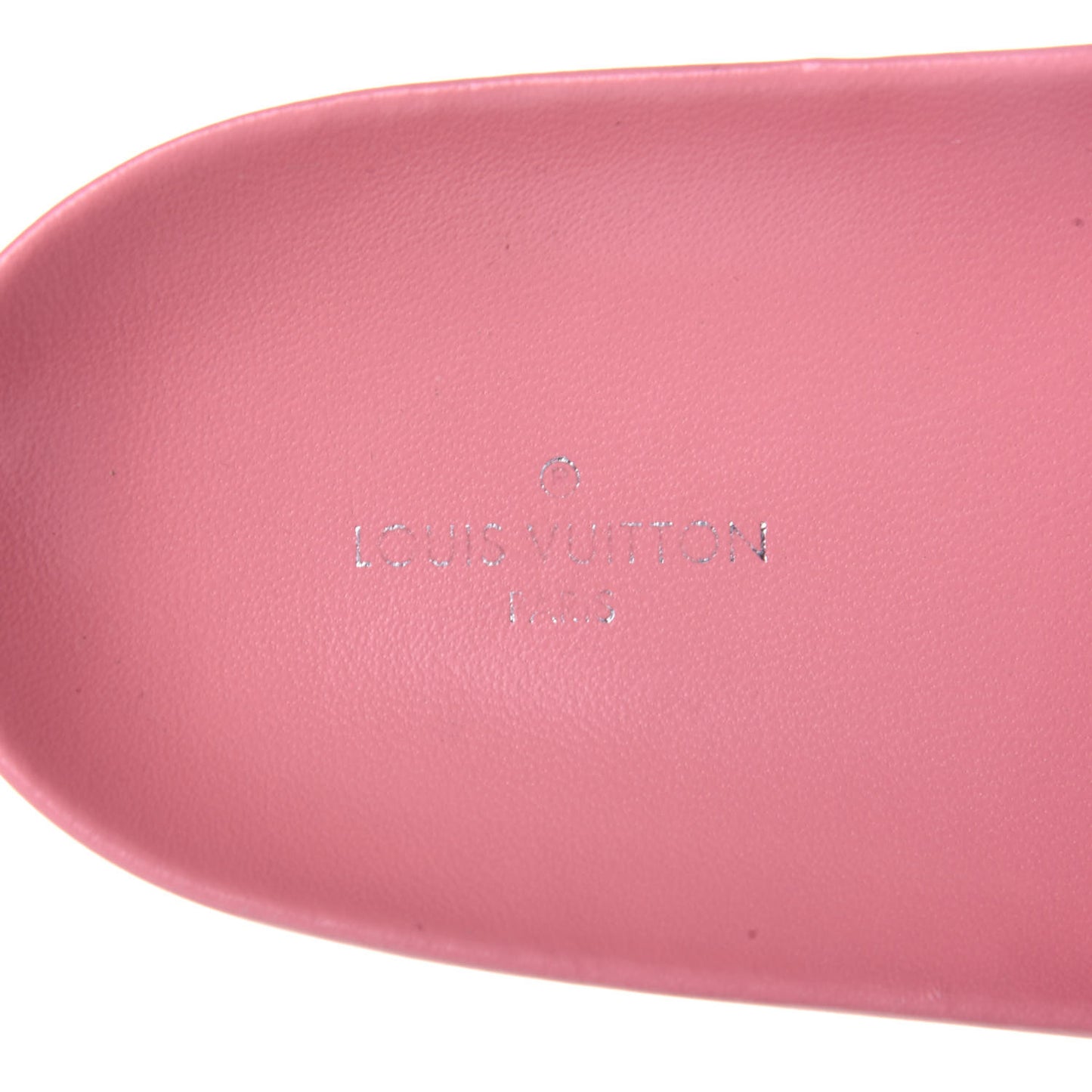Patent Monogram Bom Dia Flat Mule 37.5 Rose White