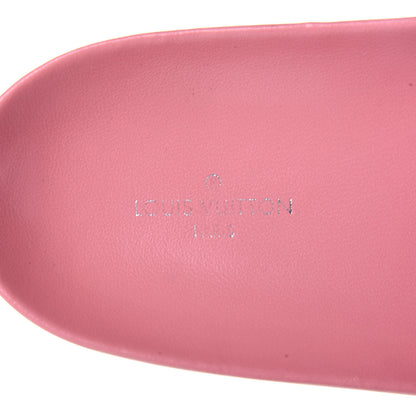 Louis Vuitton Patent Monogram Bom Dia Flat Mule 37.5 Rose White 9 of 10