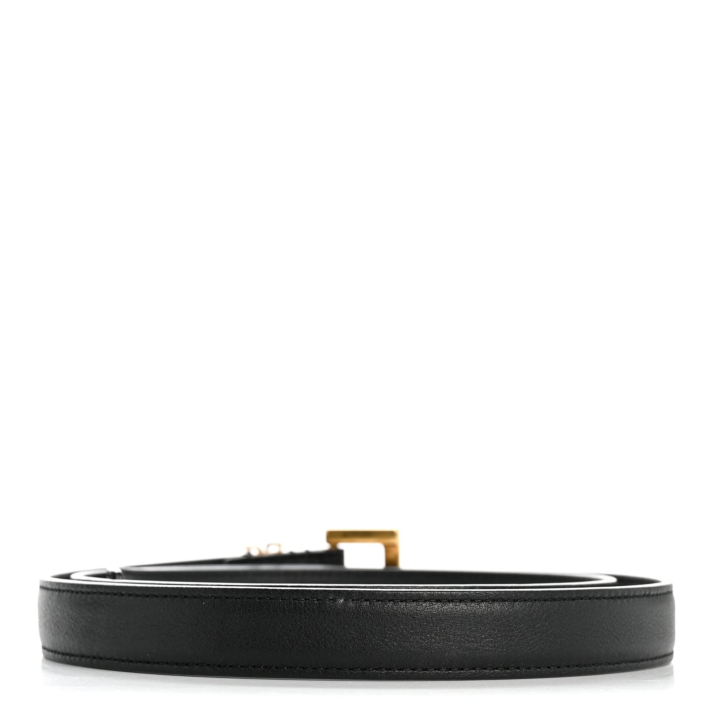 Smooth Calfskin Monogram Square Buckle Belt 90 Black