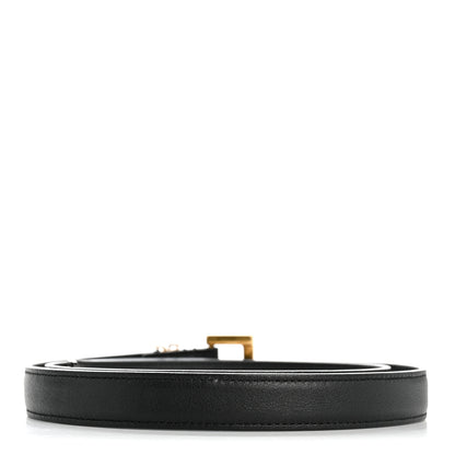 Saint Laurent Smooth Calfskin Monogram Square Buckle Belt 90 Black 2 of 7