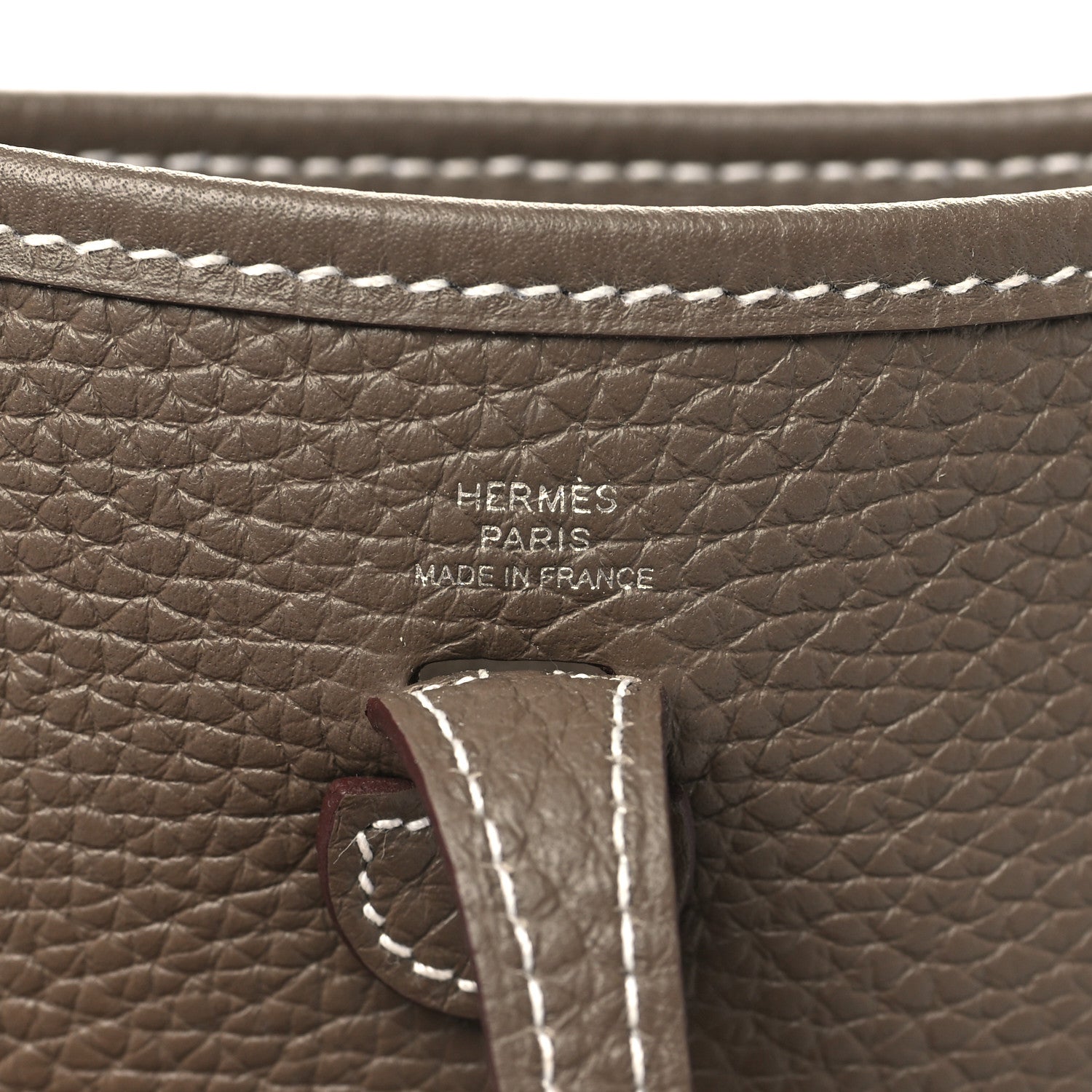 Hermes Taurillon Clemence Amazone Evelyne TPM Etoupe Bleu Indigo 6 of 11