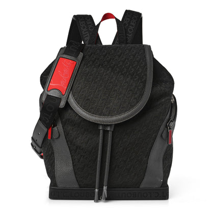 Christian Louboutin Nylon Monogram Print Explorafunk Backpack Black 1 of 10