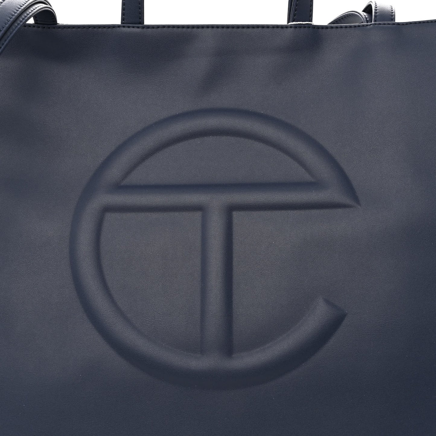 Vegan Leather Large Shopping Bag Navy