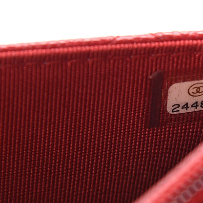 Chanel Caviar Quilted Wallet On Chain WOC Red 8 of 10
