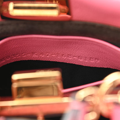 Fendi Shiny Nappa Micro Peekaboo Iconic Satchel Rosa Fluo 7 of 9