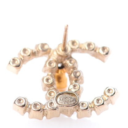 Chanel Crystal Coco's Pearls CC Earrings Light Gold 4 of 4