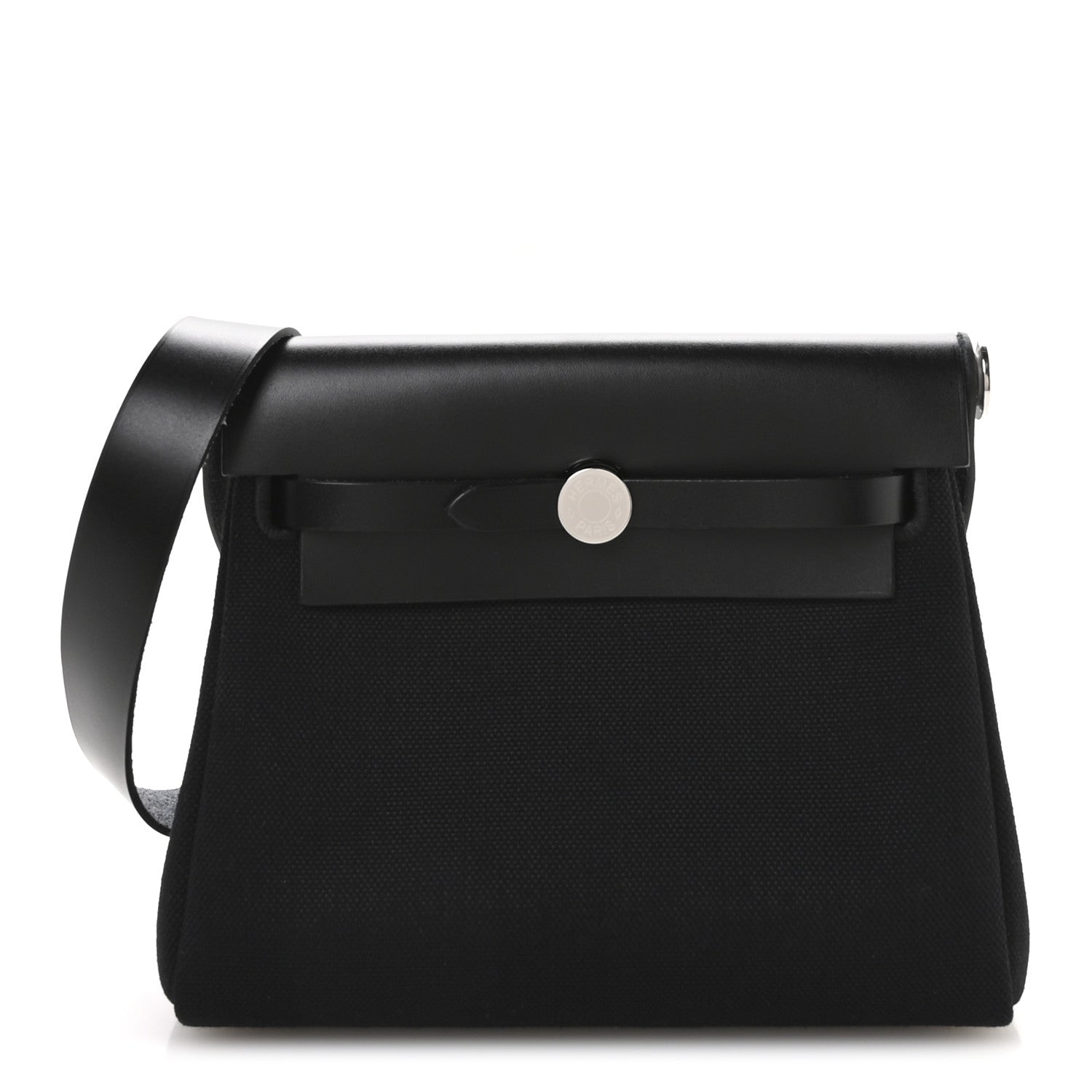 Hermes Military Toile Vache Hunter Herbag Zip Retourne 20 Black 1 of 11