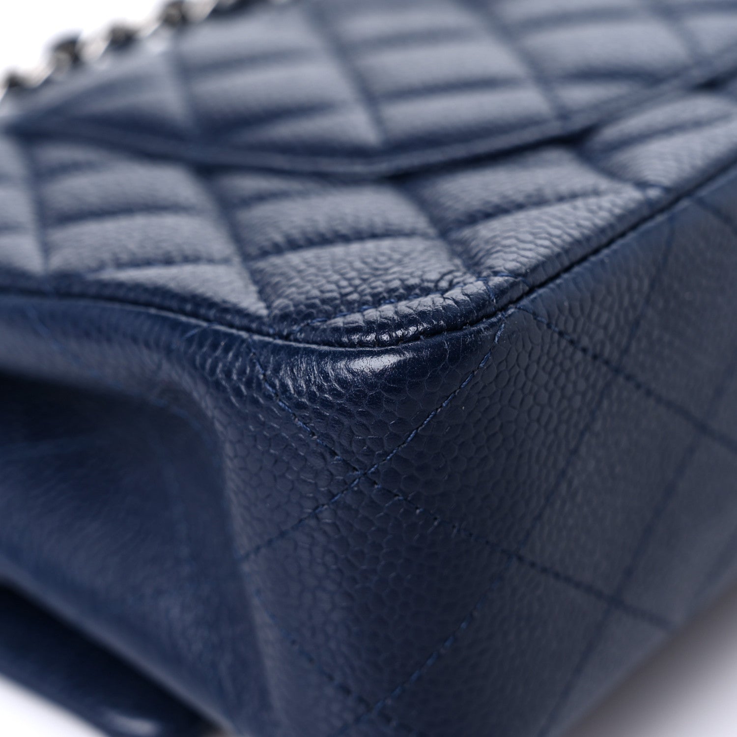 Chanel Caviar Quilted Medium Double Flap Navy 7 of 15