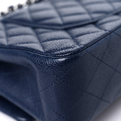 Chanel Caviar Quilted Medium Double Flap Navy 7 of 15