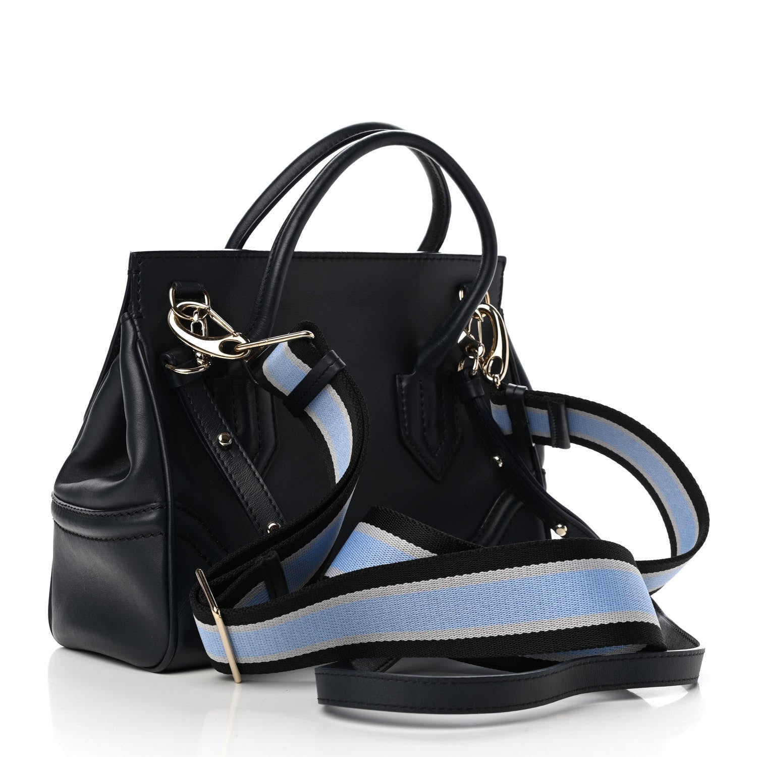 Versace Vitello Medium Palazzo Empire Bag Deep Blue 3 of 8