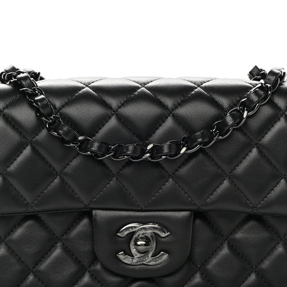 Chanel Lambskin Quilted Mini Rectangular Flap So Black 8 of 13