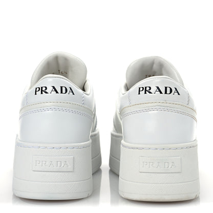 Prada Vitello Rois Triangle Womens Downtown Platform Low Top Sneakers 36.5 White 12 of 28