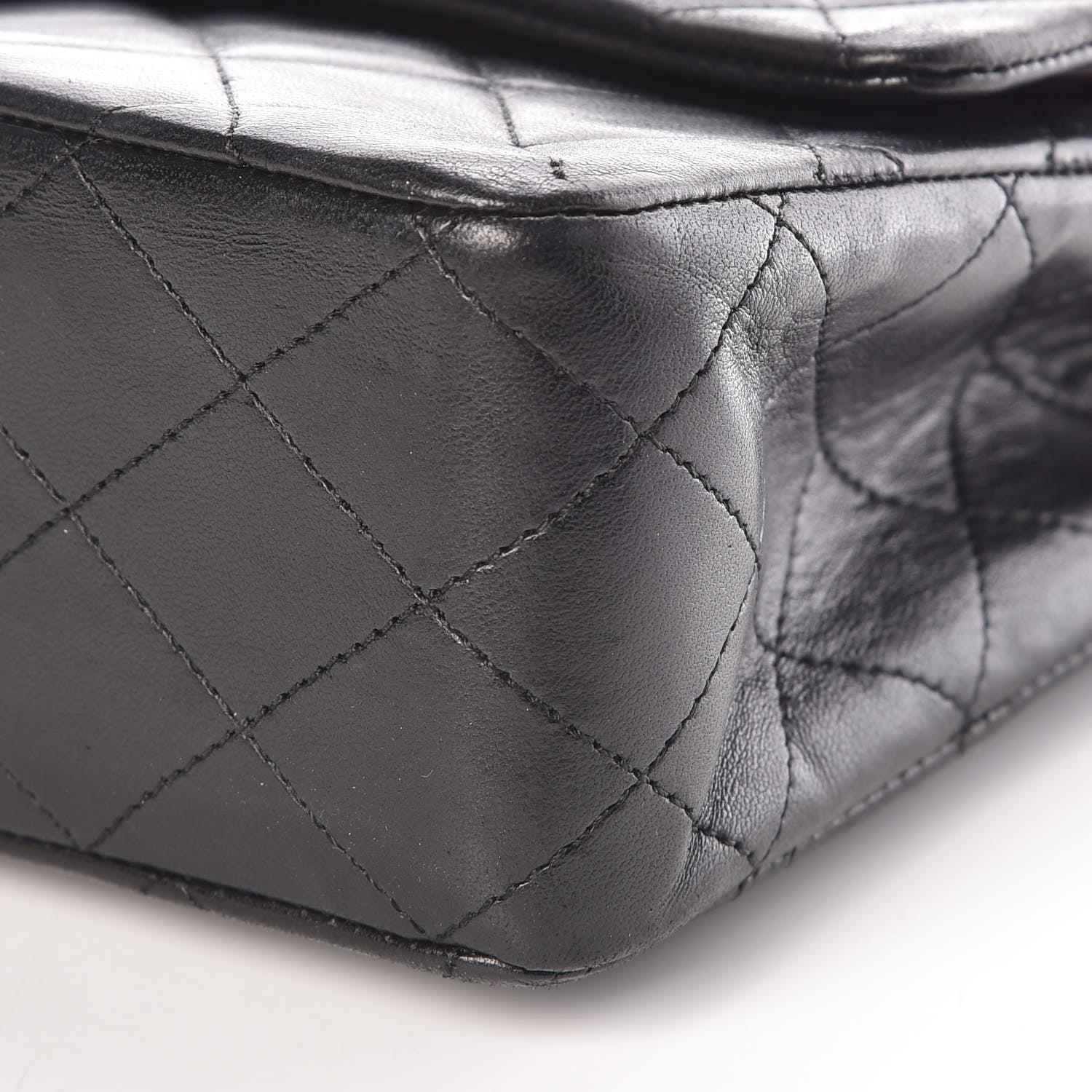 Chanel Lambskin Quilted Medium Double Flap Black 10 of 13