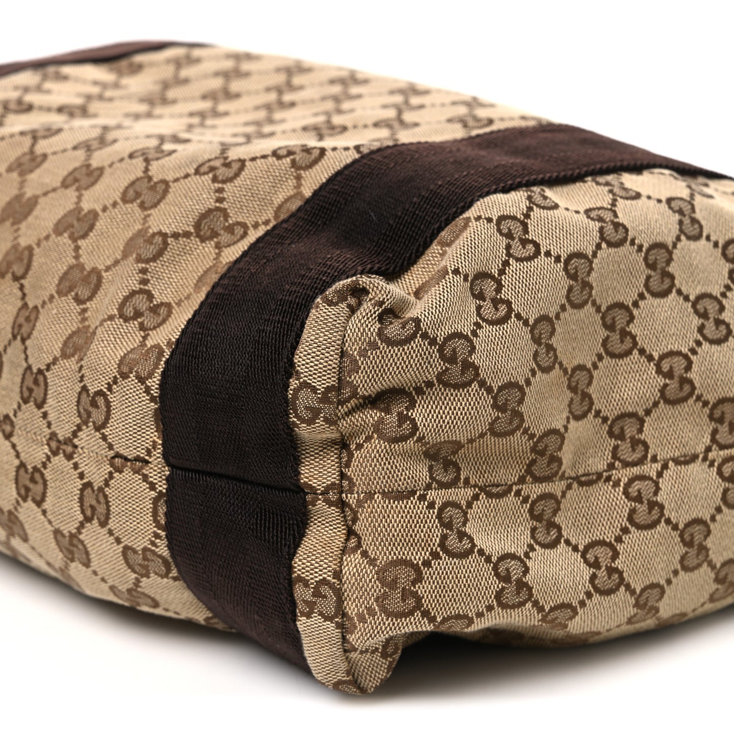 GG Monogram Medium Handle Vertical Tote Bag Dark Brown