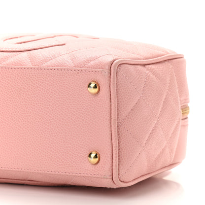 Chanel Caviar Quilted Small Bowler Pink 10 of 12