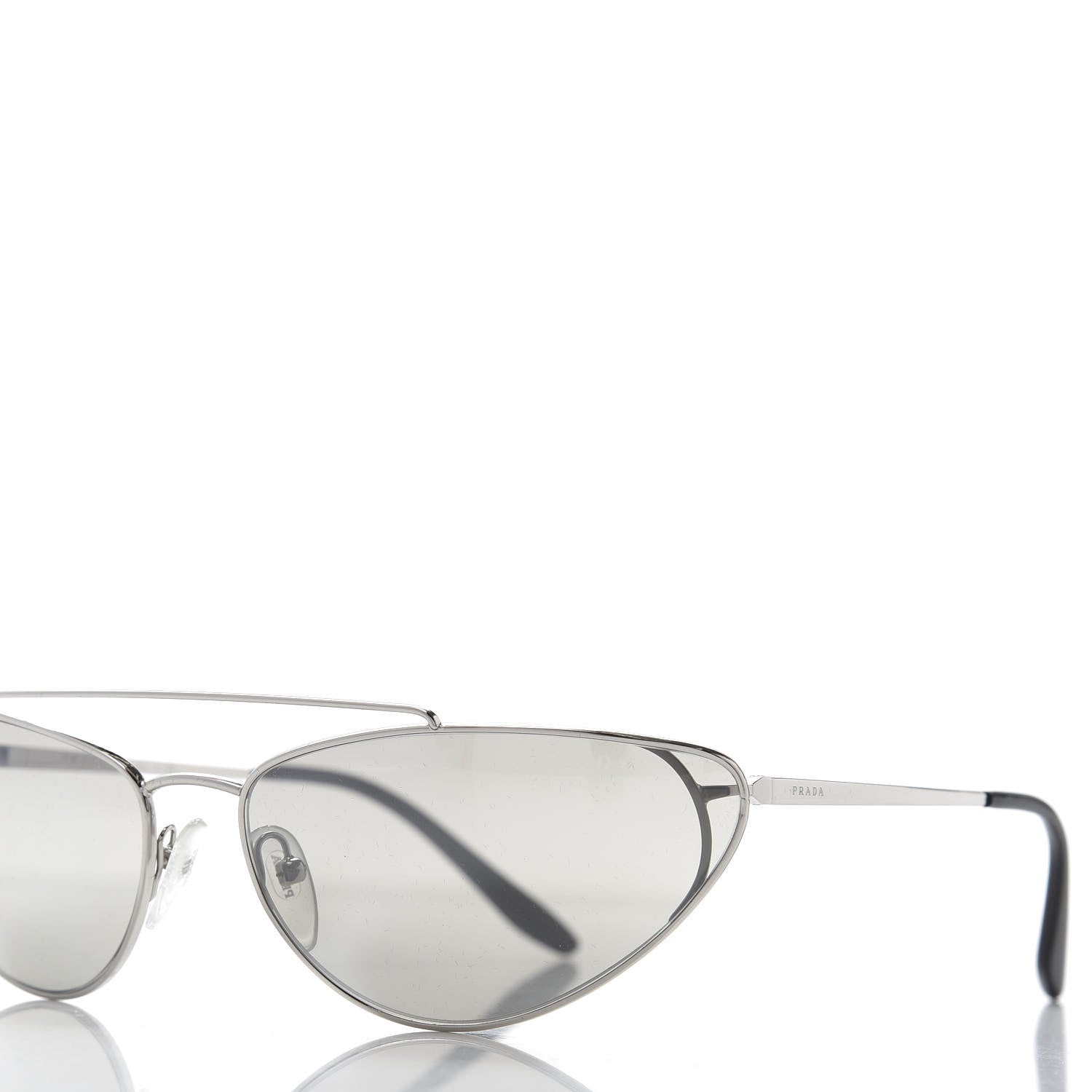 Prada Cat Eye Sunglasses SPR 62V Silver 8 of 9