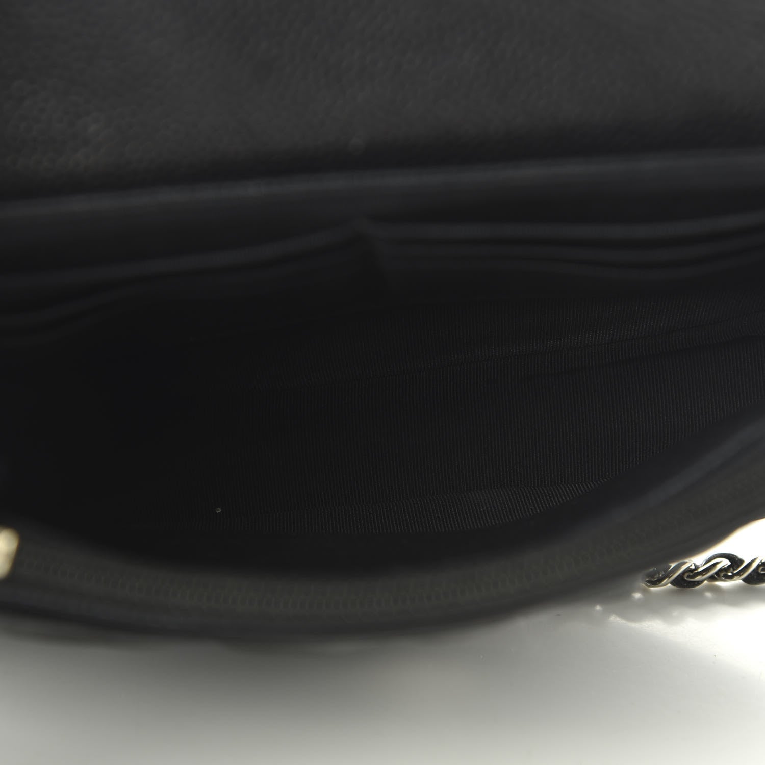 Chanel Caviar Half Moon Wallet On Chain WOC Black 5 of 11