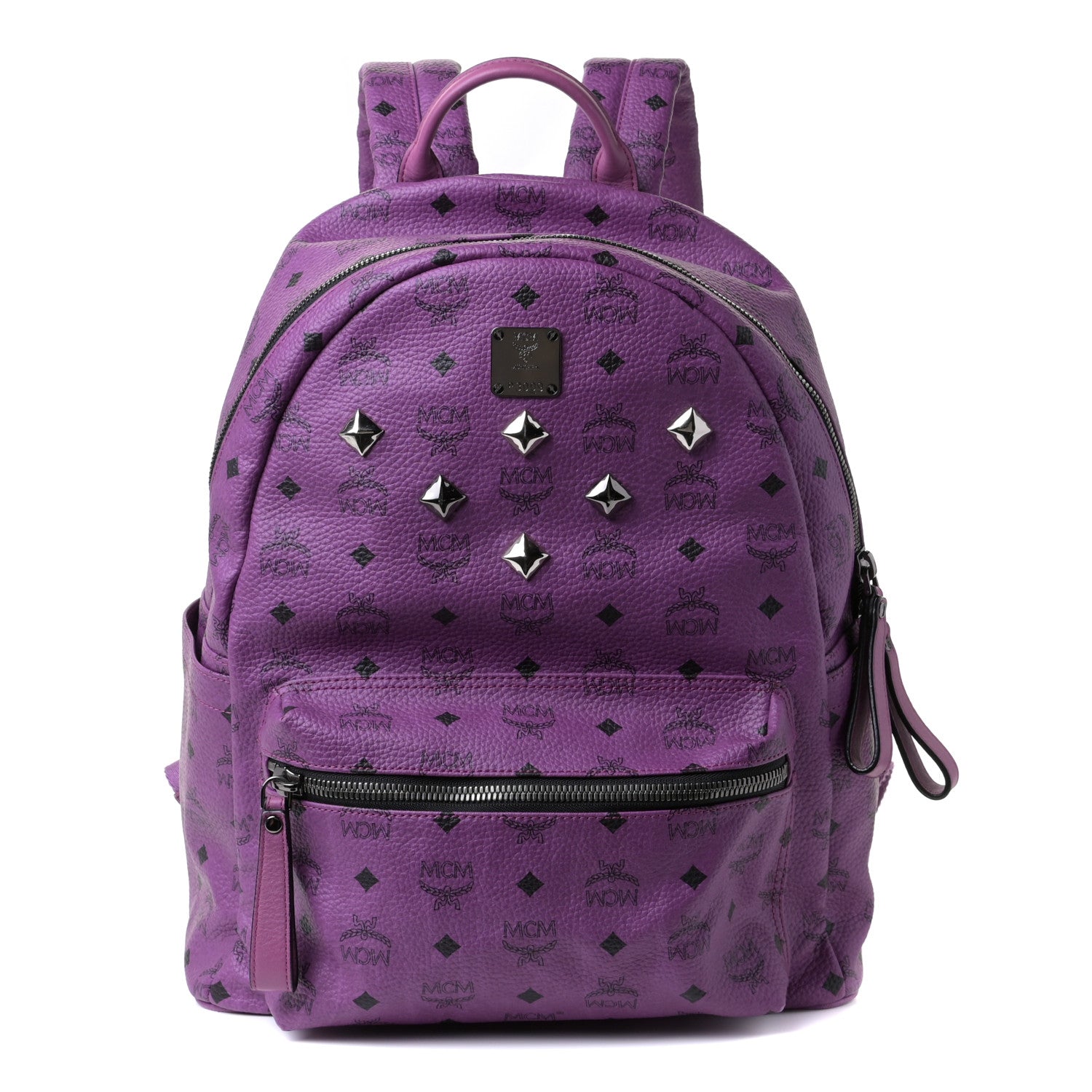 MCM Visetos Medium Sprinkle Stud Stark Backpack Purple 1 of 16