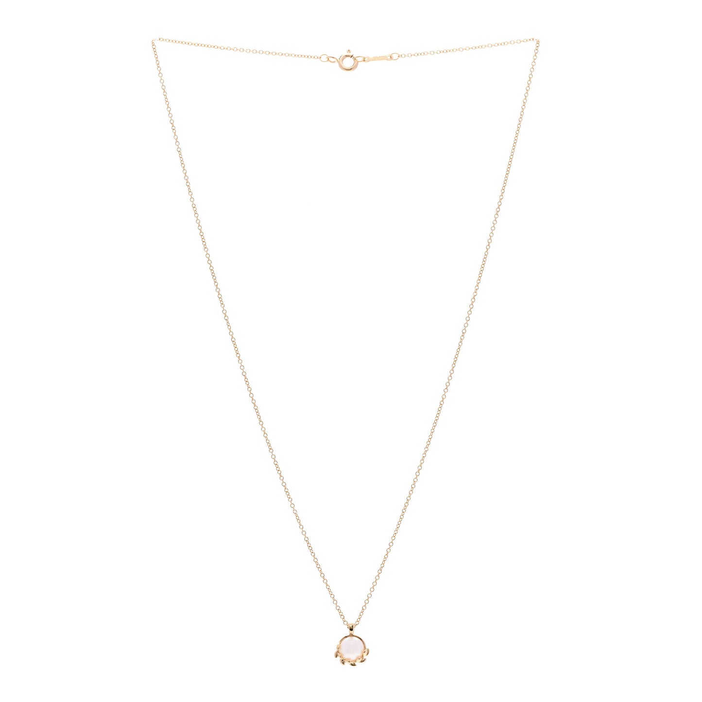18K Yellow Gold Cultured Pearl Paloma Picasso Olive Leaf Pendant Necklace