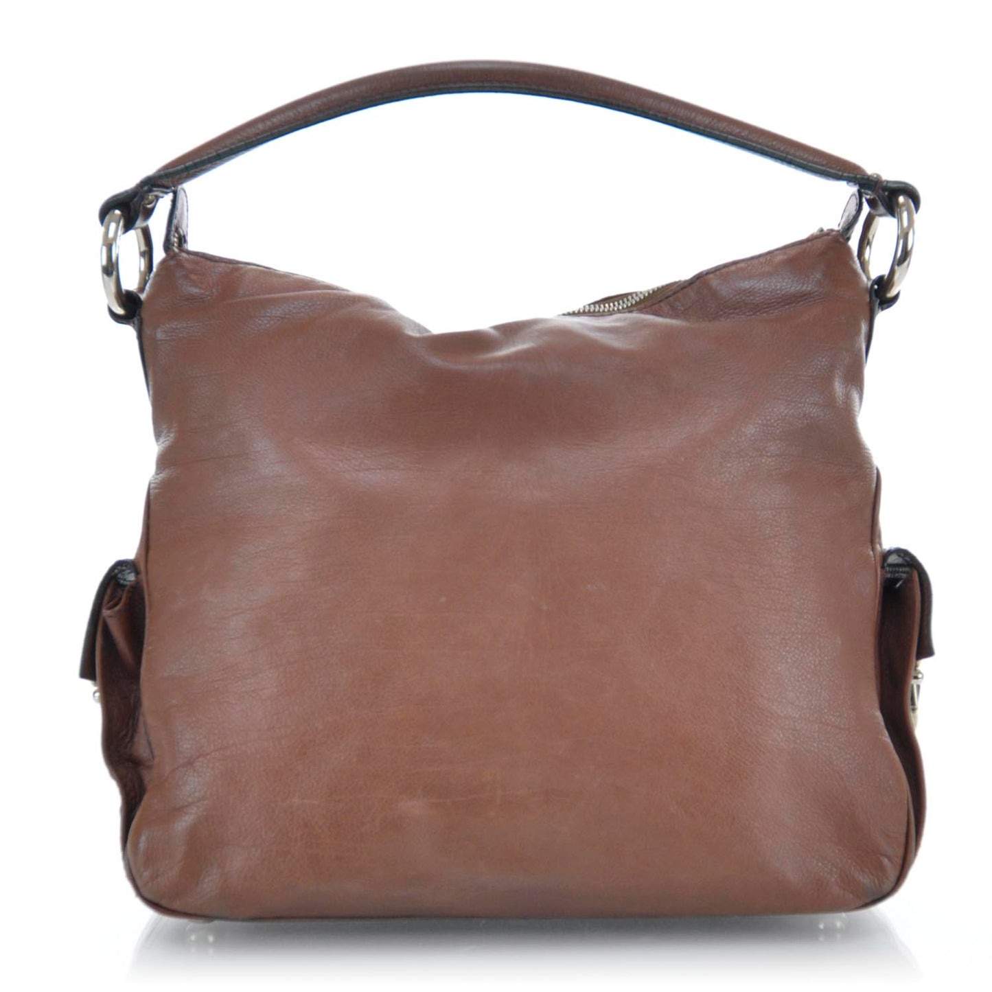 Leather Large Multipocket Hobo Bag