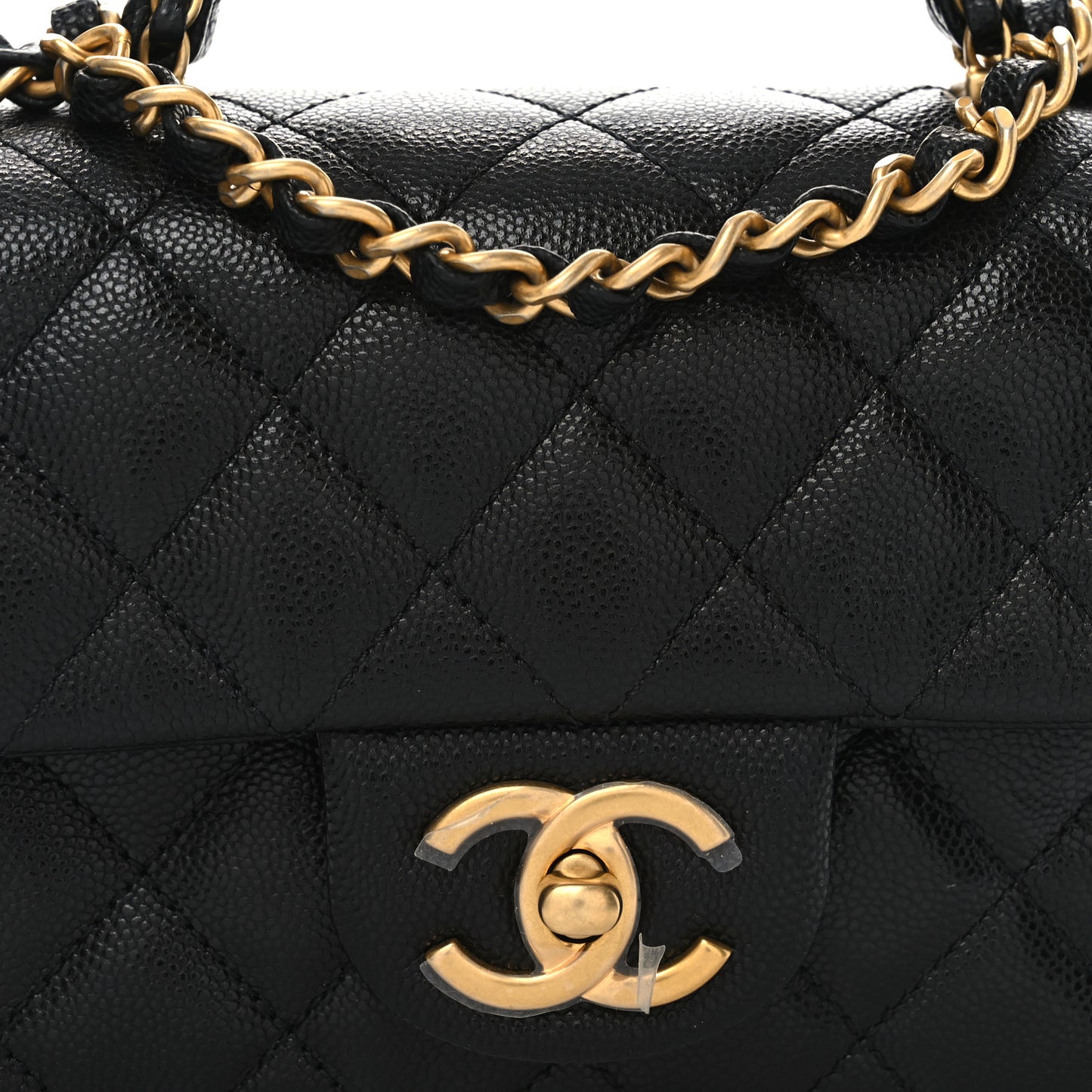 Caviar Quilted Mini Handy CC Flap Black