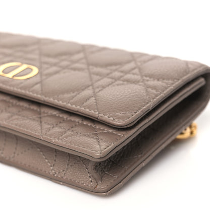 Christian Dior Supple Calfskin Cannage Caro Belt Pouch with Chain Warm Taupe 10 of 10