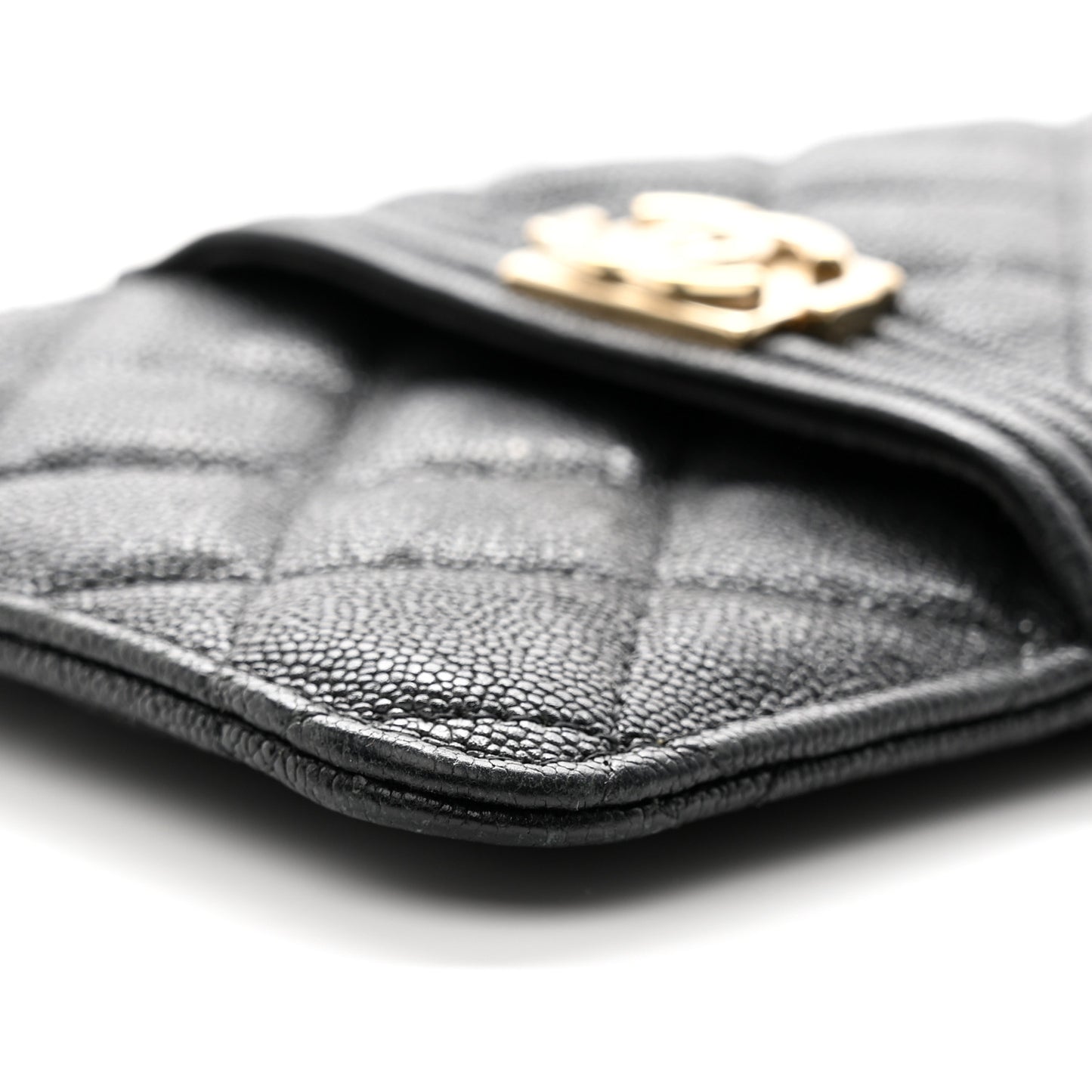 Caviar Quilted Boy iPhone Pouch Black