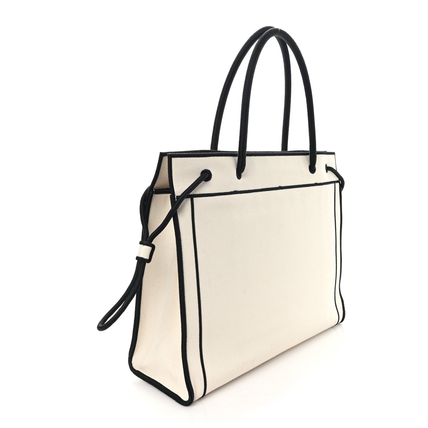 Fendi Canvas Logo Large Shopping Tote Grezzo Black 1808131