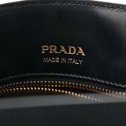 Prada Saffiano City Calfskin Large Bibliothèque Top Handle Black Fuoco 8 of 11