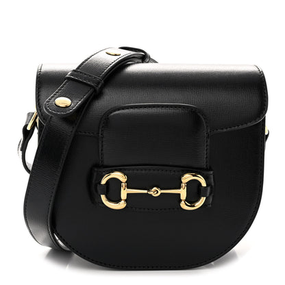 Gucci Azalea Calfskin Mini Horsebit 1955 Rounded Shoulder Bag Black 1 of 10
