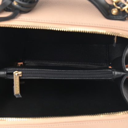 Chanel Caviar Quilted Medium CC Filigree Vanity Case Beige Black 5 of 13