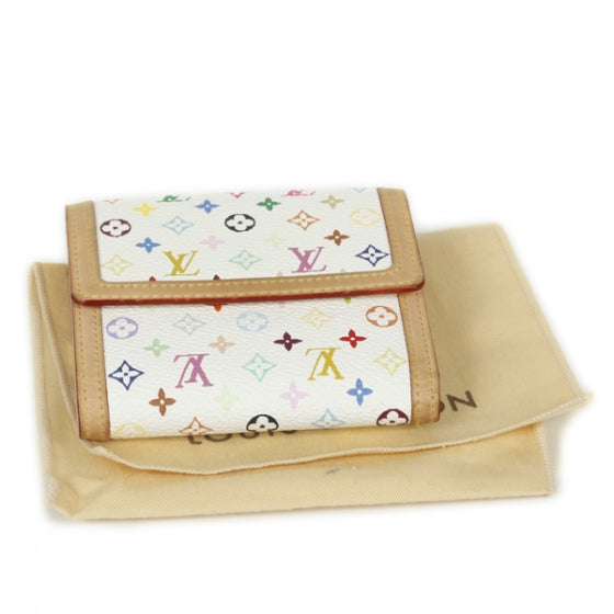 Monogram Multicolor Porte-Monnaie Billets Wallet White
