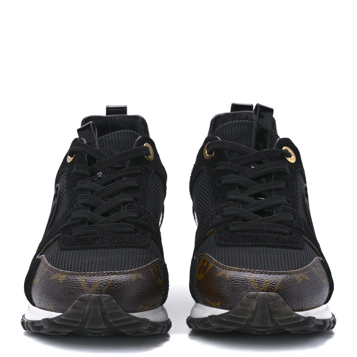 Louis Vuitton Suede Monogram Run Away Sneakers 36 Black 2 of 8