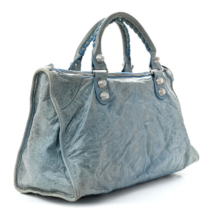 Balenciaga Agneau Giant 21 Silver Hardware Work Bleu Layette 4 of 11