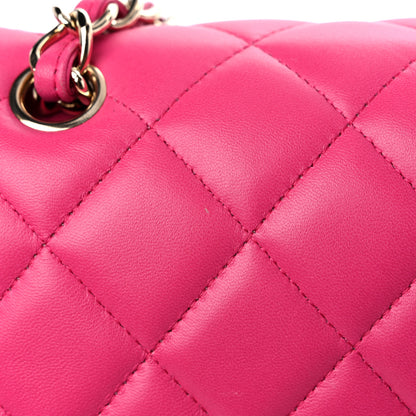 Chanel Lambskin Quilted Jumbo Double Flap Fuchsia 16 of 19