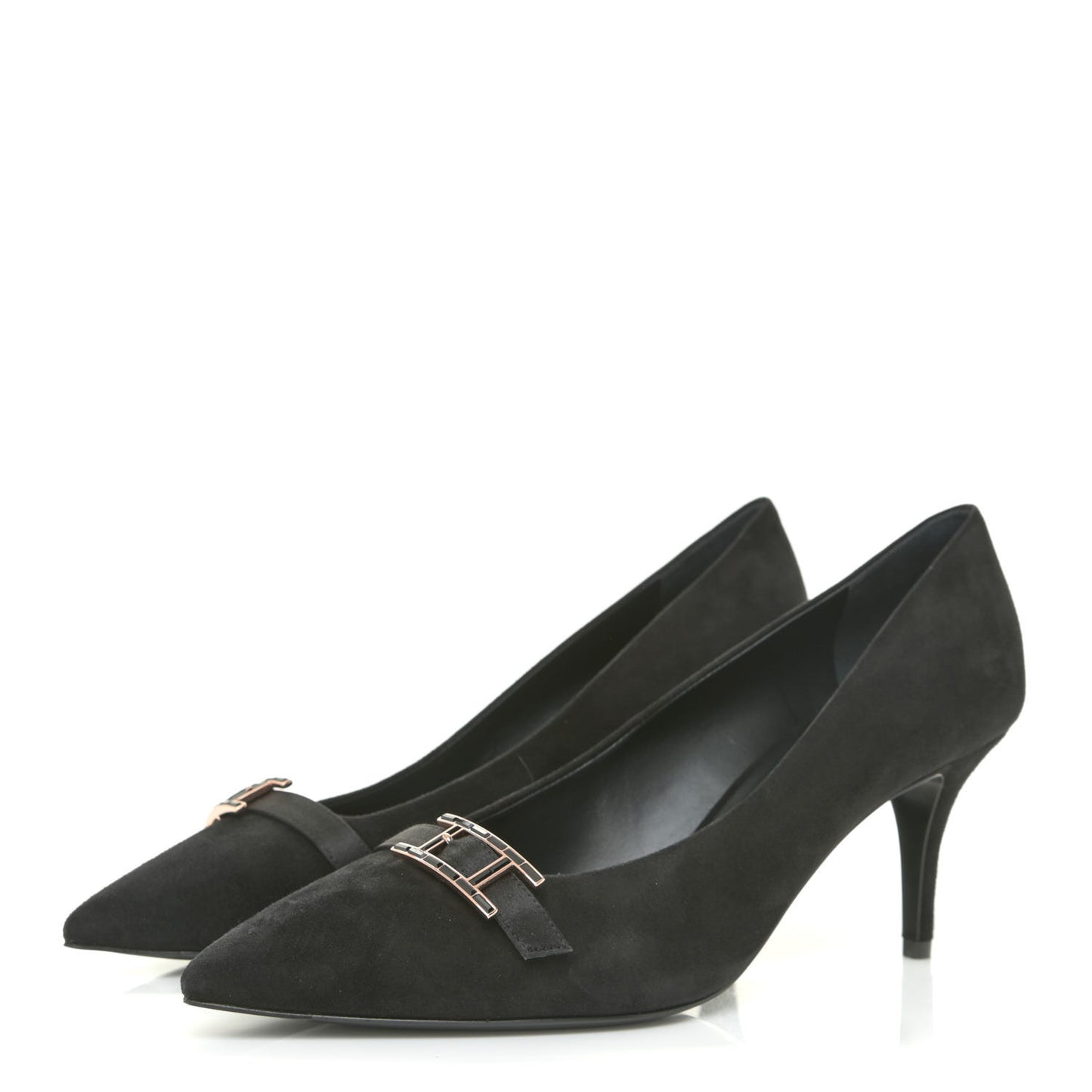 Chevre Velours Blush Pumps 39 Black