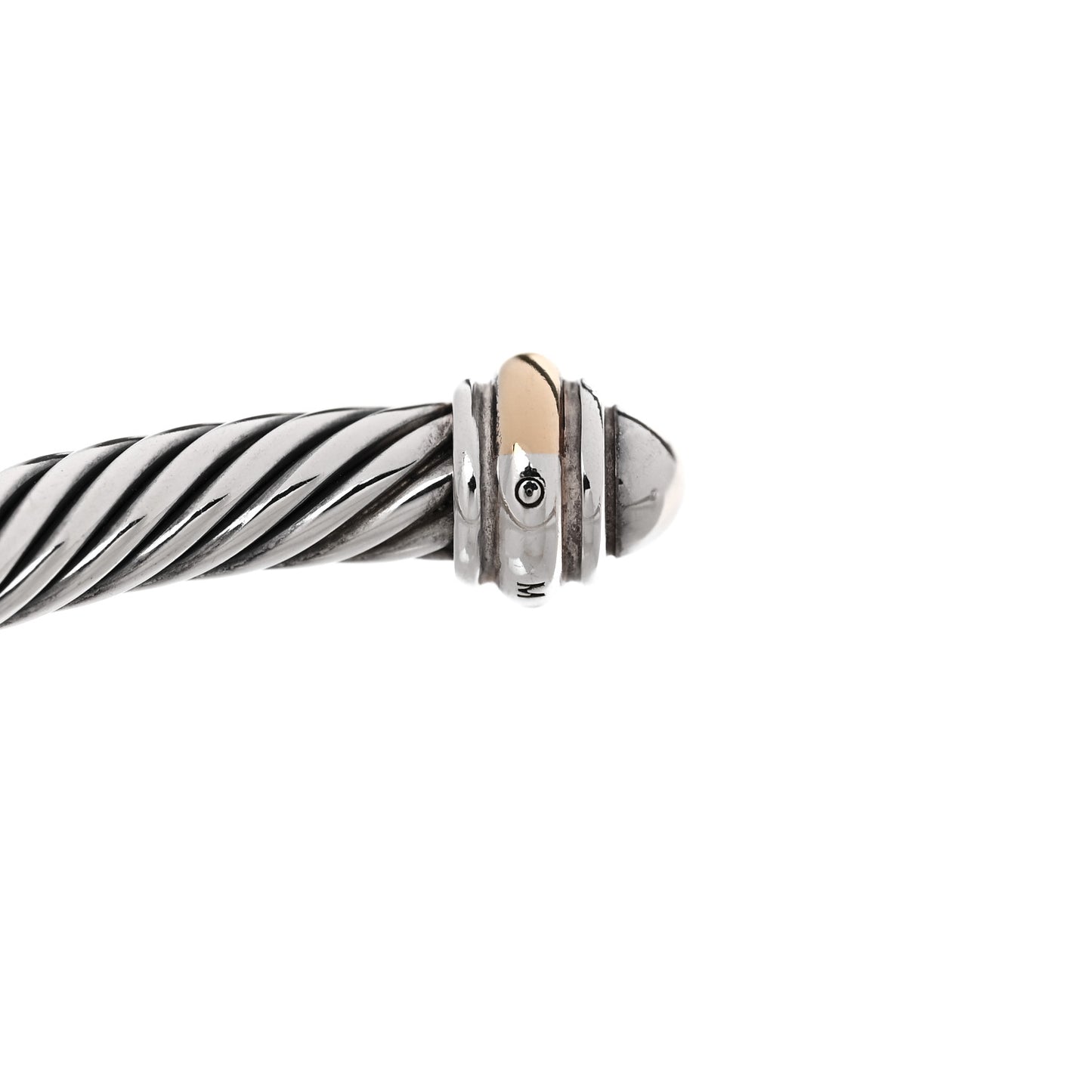 Sterling Silver 18K Yellow Gold 4mm Cable Classics Bracelet