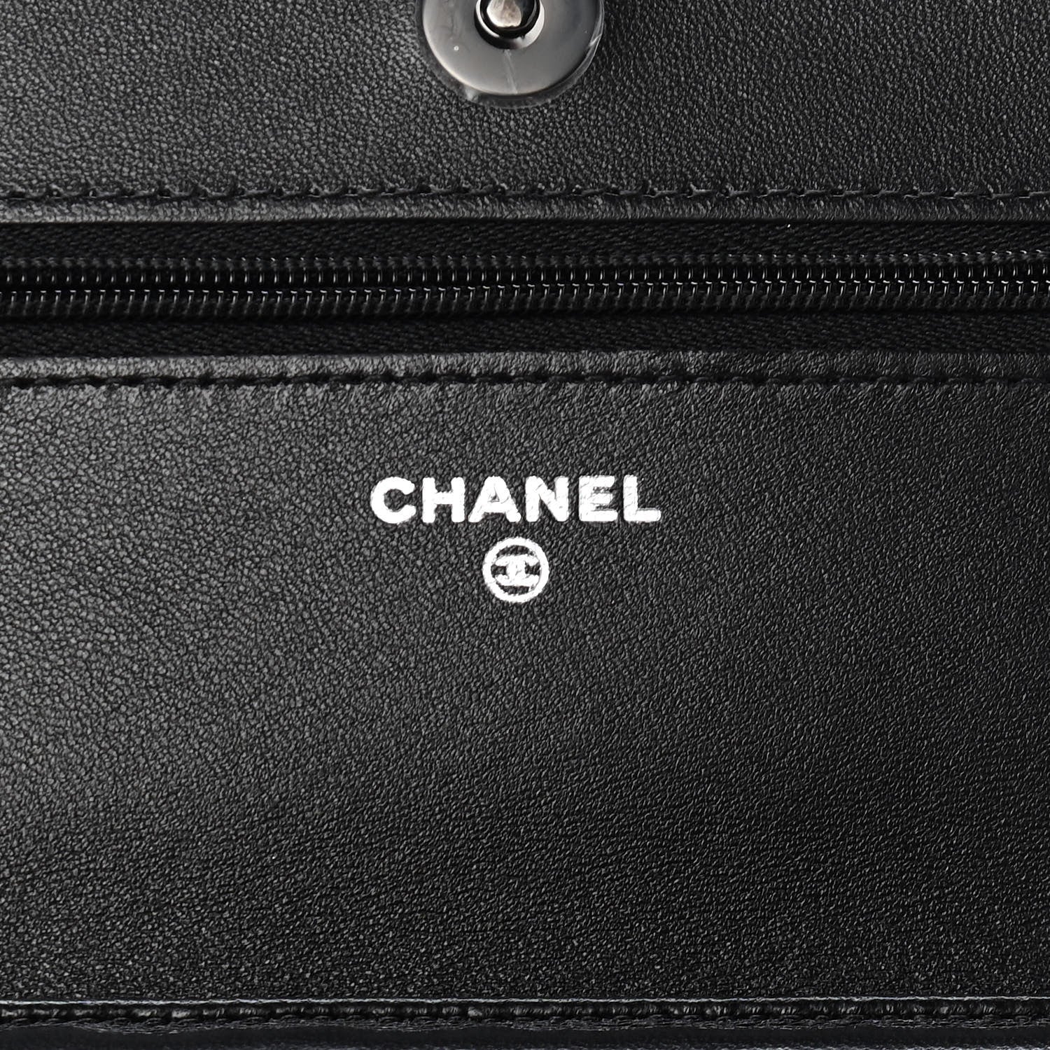Chanel Lambskin Quilted Wallet On Chain WOC So Black 6 of 9