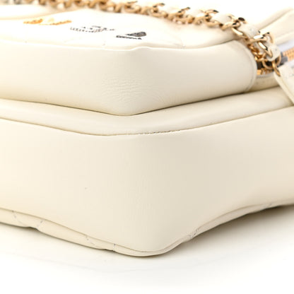 Chanel Calfskin Quilted Small Camera Case White 10 of 10