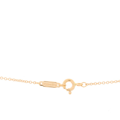 Tiffany 18K Rose Gold Diamond Bow Pendant Necklace 3 of 4